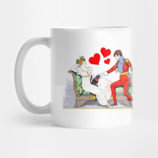 Valentine couple and cat Mug